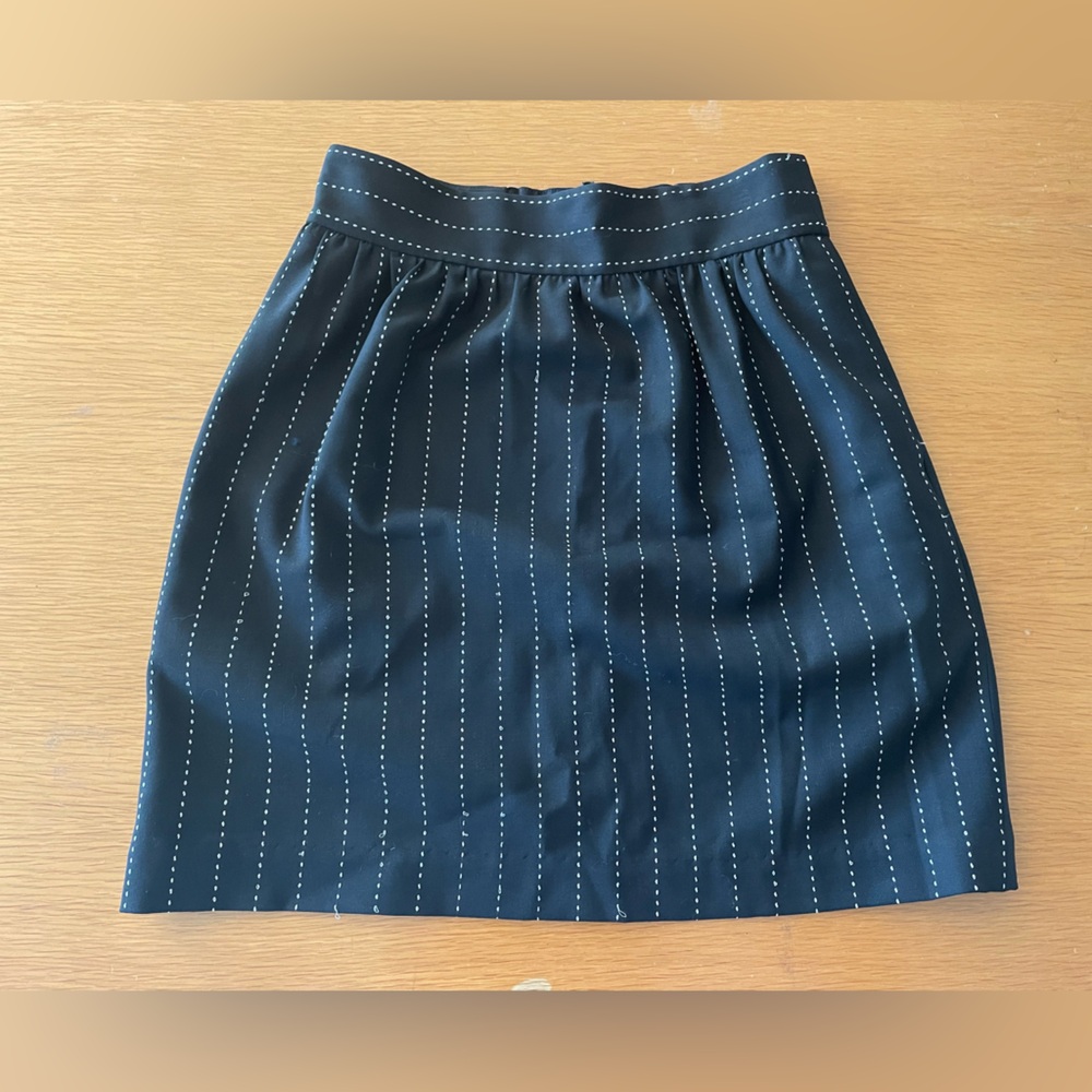 Alice + Olivia Black Skirt with White Dotted Lines